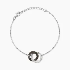 Bracelet Malee Argent Blanc Céramique Et Oxyde De Zirconium