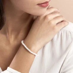 Bracelet Marie-aurore Or Jaune Perle De Culture