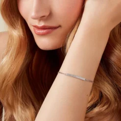 Bracelet Melineeargent Blanc Oxyde De Zirconium