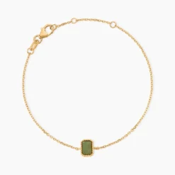Bracelet Memory Plaqué Or Jaune Aventurine