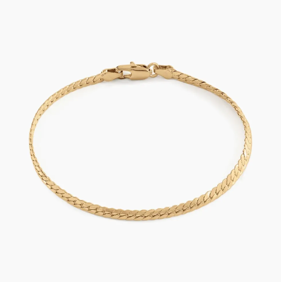 Bracelet Messaline Plaqué Or Jaune