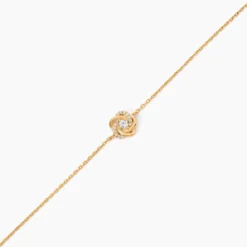 Bracelet Moisette Plaqué Or Jaune Oxyde De Zirconium