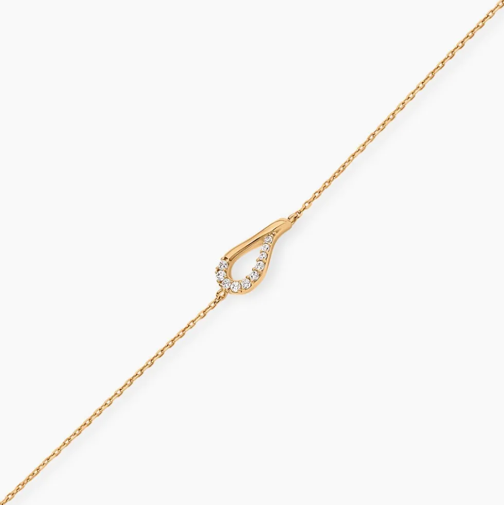 Bracelet Monia Plaqué Or Jaune Oxyde De Zirconium