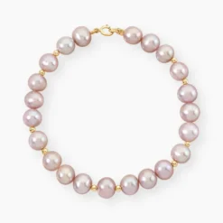 Bracelet Multicolore Or Jaune Perle De Culture