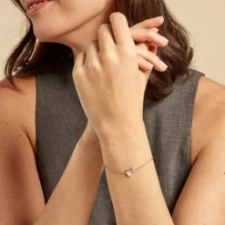 Bracelet Muse Argent Rose Nacre Oxyde De Zirconium