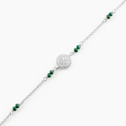 Bracelet Mystic Argent Blanc Malachite