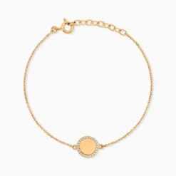 Bracelet Nehemiah Plaque Or Oxyde De Zirconium