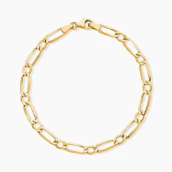 Bracelet Ophelio Maille Alternee 1/1 Or Jaune