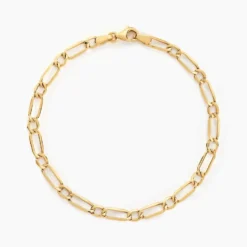 Bracelet Ophelio Maille Alternee 1/1 Or Jaune
