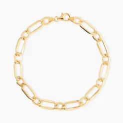 Bracelet Ophelio Maille Alternee 1/1 Or Jaune