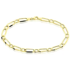 Bracelet Ophelio Maille Alternee 1/1 Or Jaune