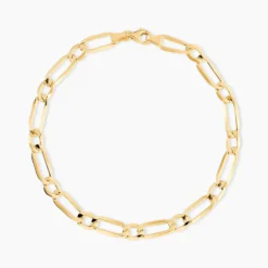 Bracelet Ophelio Maille Alternee 1/1 Or Jaune