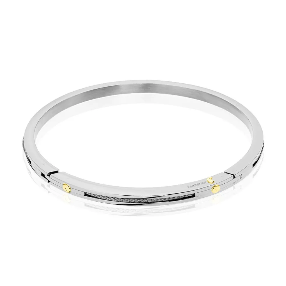 Bracelet Or Acier Bicolore