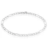 Bracelet Or Blanc Maille Alternée 1/3