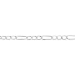 Bracelet Or Blanc Maille Alternée 1/3
