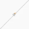 Bracelet Or Jaune Argent Blanc Oxyde De Zirconium