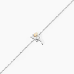Bracelet Or Jaune Argent Blanc Oxyde De Zirconium