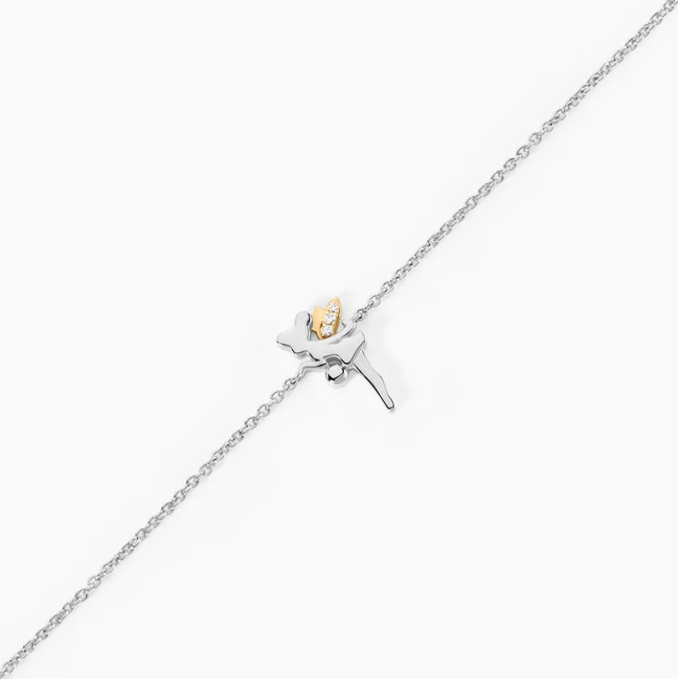 Bracelet Or Jaune Argent Blanc Oxyde De Zirconium