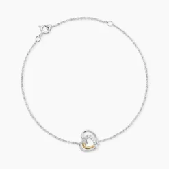 Bracelet Or Jaune Argent Blanc Oxyde De Zirconium