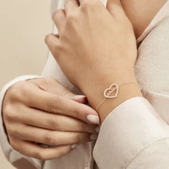 Bracelet Or Jaune Derry Oxyde De Zirconium