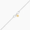Bracelet Or Jaune et Argent Blanc Oxyde De Zirconium
