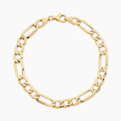 Bracelet Or Jaune Maille Alternée