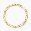 Bracelet Or Jaune Maille Alternée