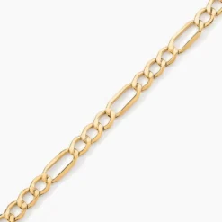 Bracelet Or Jaune Maille Alternée