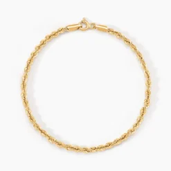 Bracelet Or Jaune Maille Corde