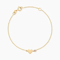 Bracelet Or Jaune Marie Lou Oxyde De Zirconium