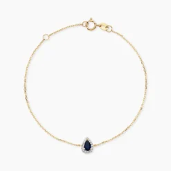 Bracelet Or Jaune Pluie D'Eclat Saphir