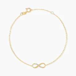 Bracelet Or Jaune Rosius Oxydes De Zirconium