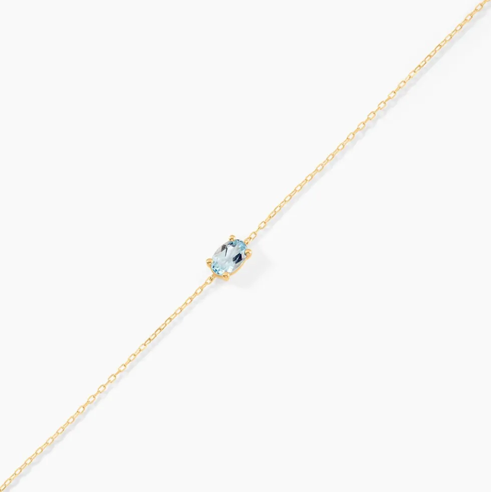 Bracelet Ovale Or Jaune Topaze