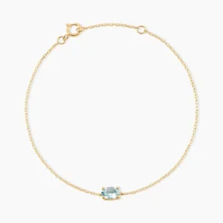 Bracelet Ovale Or Jaune Topaze