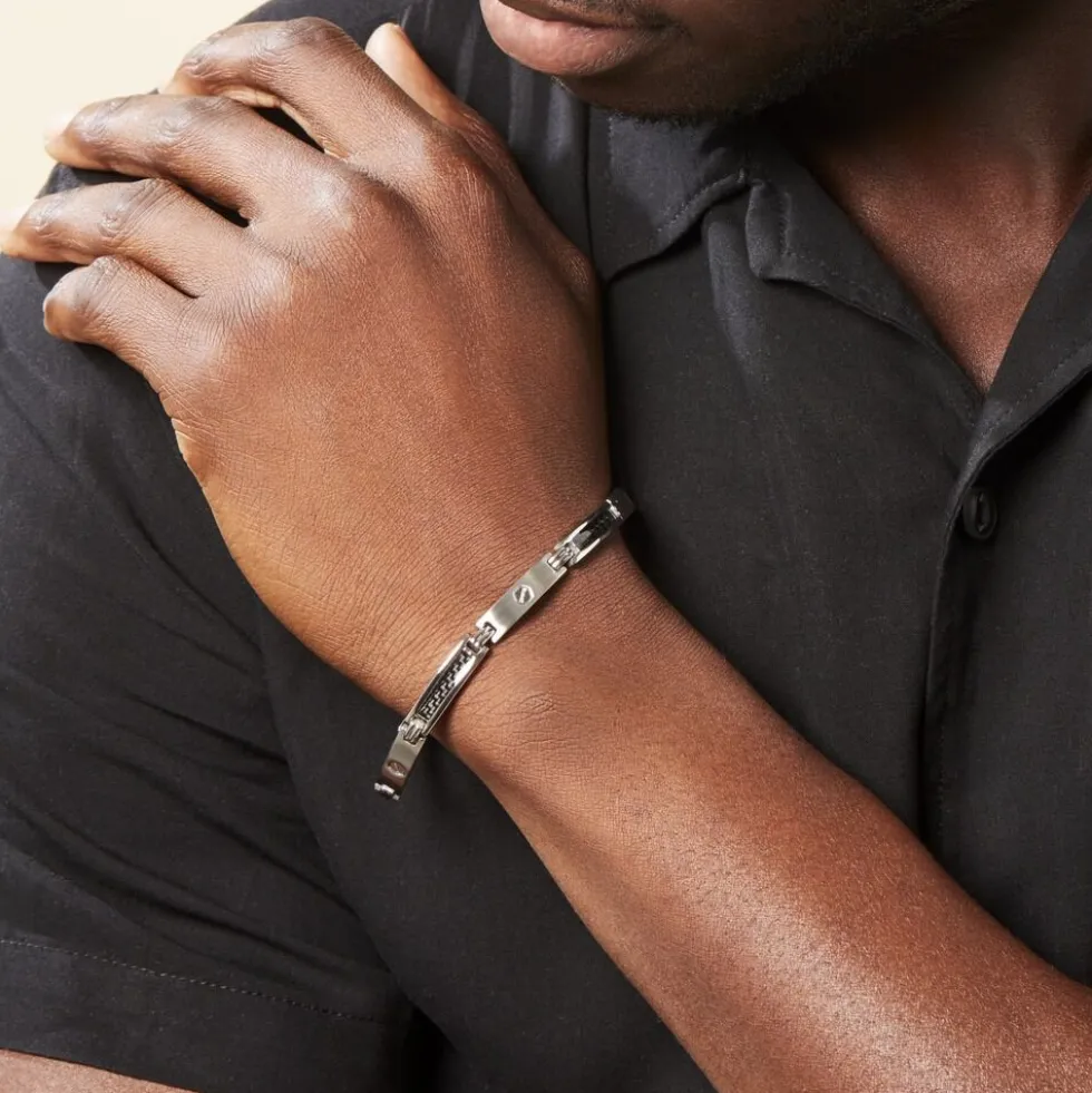 Bracelet Patrick Acier Blanc