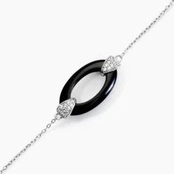 Bracelet Peer Argent Blanc Oxyde De Zirconium