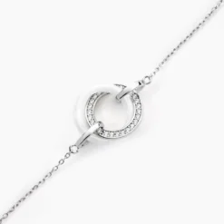 Bracelet Peer Argent Blanc Oxyde De Zirconium