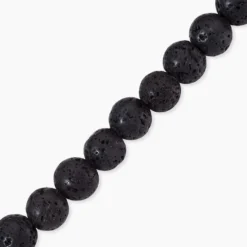 Bracelet Phebus Him Cordon Noir Pierre De Lave