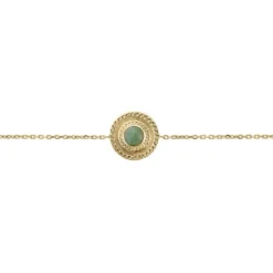 Bracelet Plaqué Or Jaune Marcia Aventurine