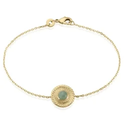 Bracelet Plaqué Or Jaune Marcia Aventurine