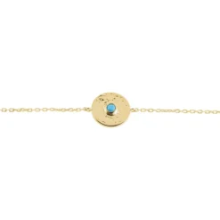 Bracelet Plaqué Or Jaune Zoila Pierre De Synthese
