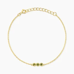 Bracelet Poem Argent Jaune Péridot
