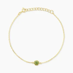 Bracelet Poem Argent Jaune Péridot