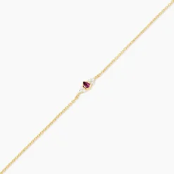 Bracelet Poem Argent Jaune Rhodolite Oxyde De Zirconium