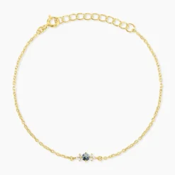 Bracelet Poem Argent Jaune Topaze Oxyde De Zirconium