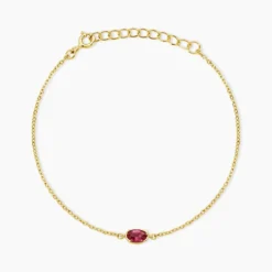 Bracelet Poem Argent Jaune Tourmaline