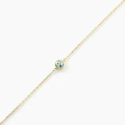 Bracelet Poem Argent Jaune Topaze Bleu Sky