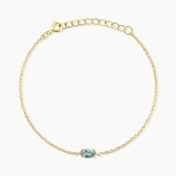 Bracelet Poem Argent Jaune Topaze
