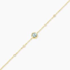 Bracelet Poem Argent Jaune Topaze Oxyde De Zirconium