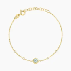 Bracelet Poem Argent Jaune Topaze Oxyde De Zirconium